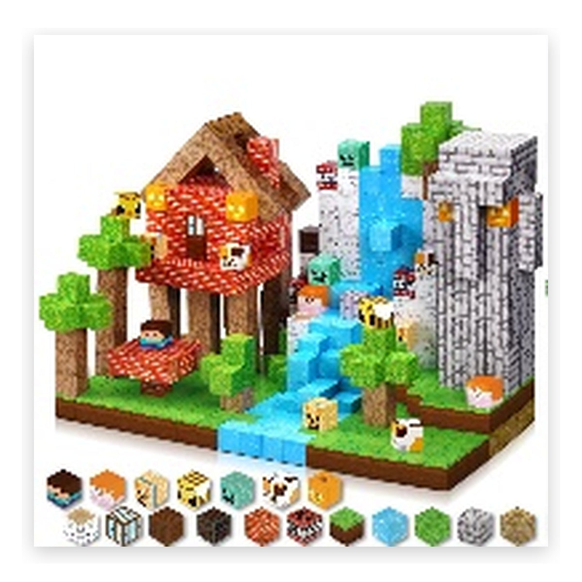 ZH-023 view 2 - 150 PCS STEM Educational Magnetic Building Blocks - Jungle Tribe Adventure