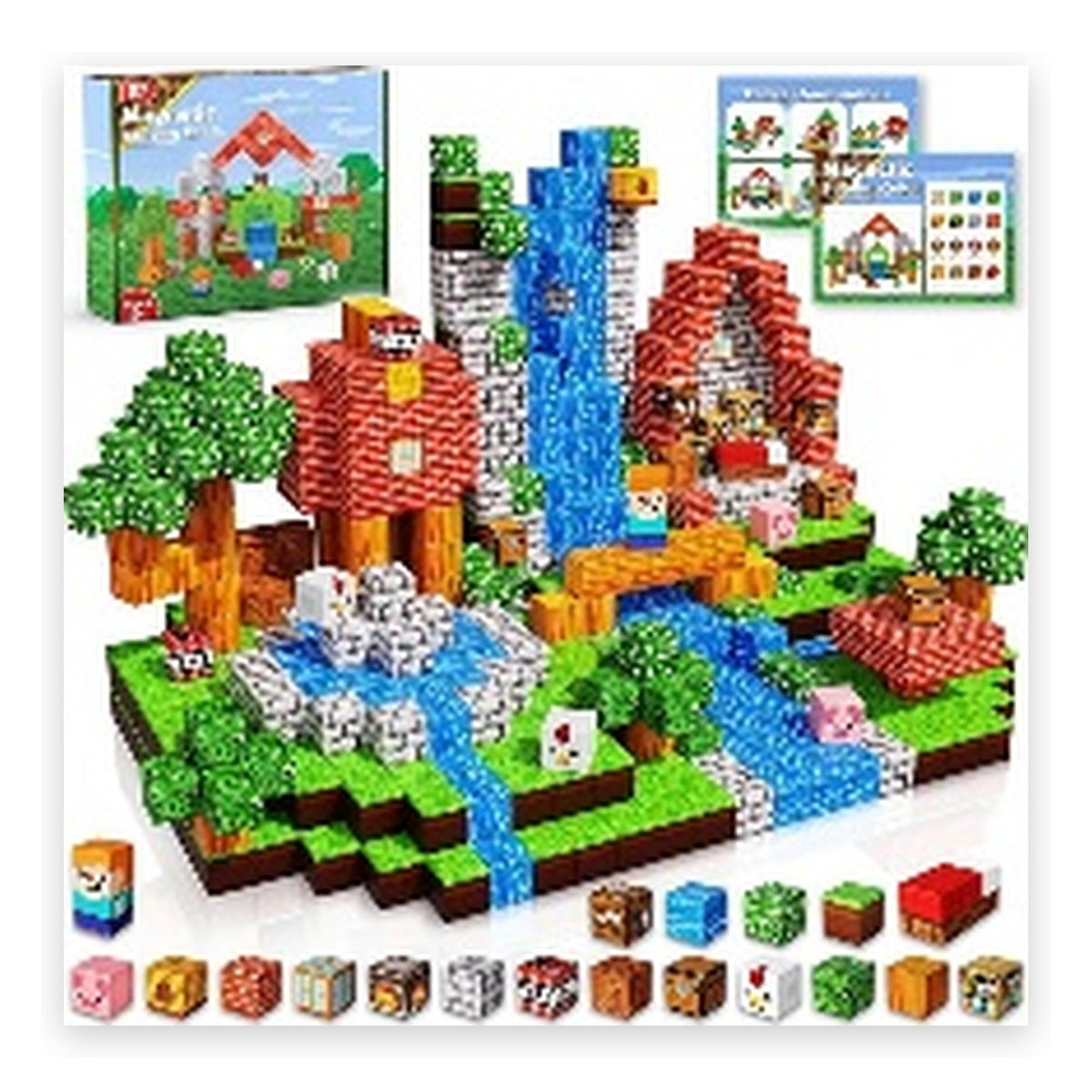ZH-019 view 2 - 100 PCS STEM Educational Magnetic Building Blocks - Animal House