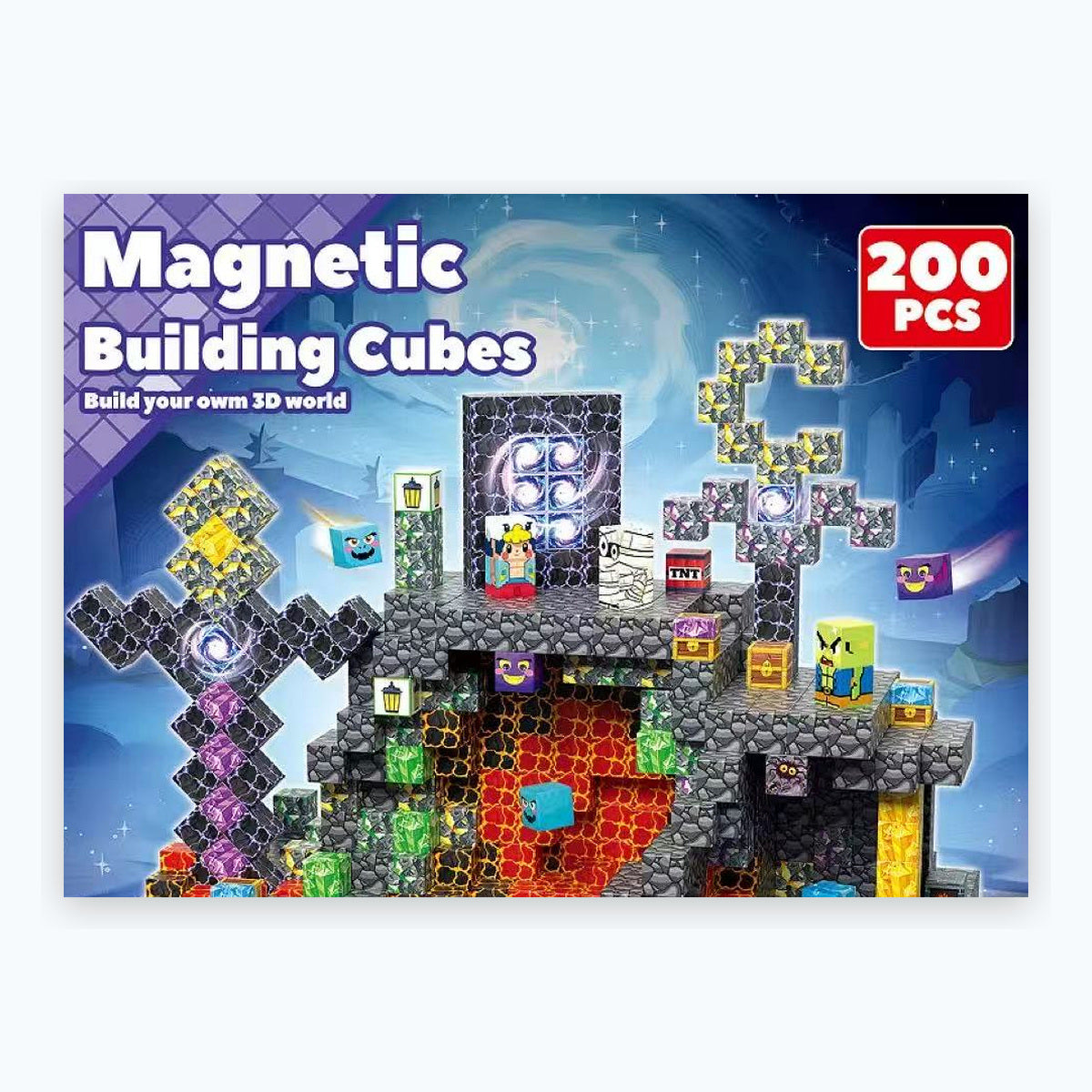ZH-029 view 3 - 200 PCS STEM Educational Magnetic Building Blocks - Crystal City