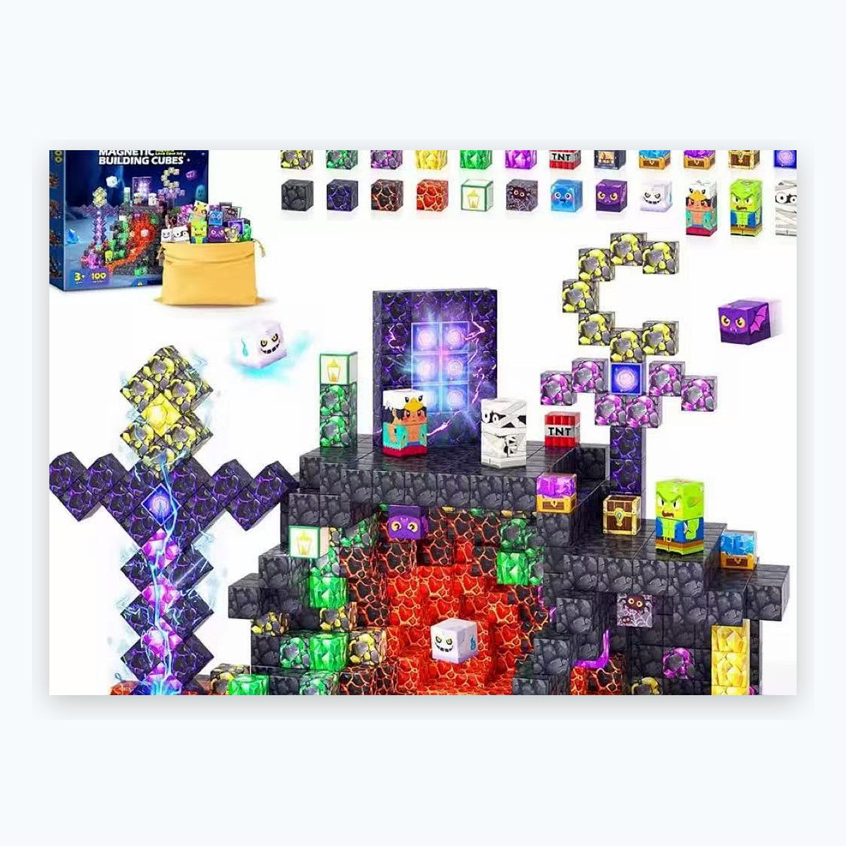 ZH-028 view 3 - 100 PCS STEM Educational Magnetic Building Blocks - Crystal City