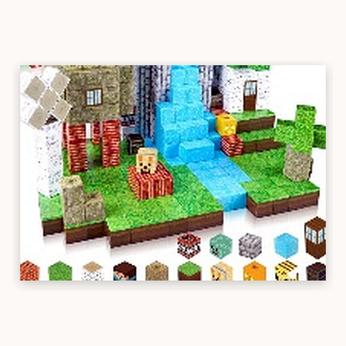 ZH-018 view 4 - 100 PCS STEM Educational Magnetic Building Blocks - Jungle Waterfall