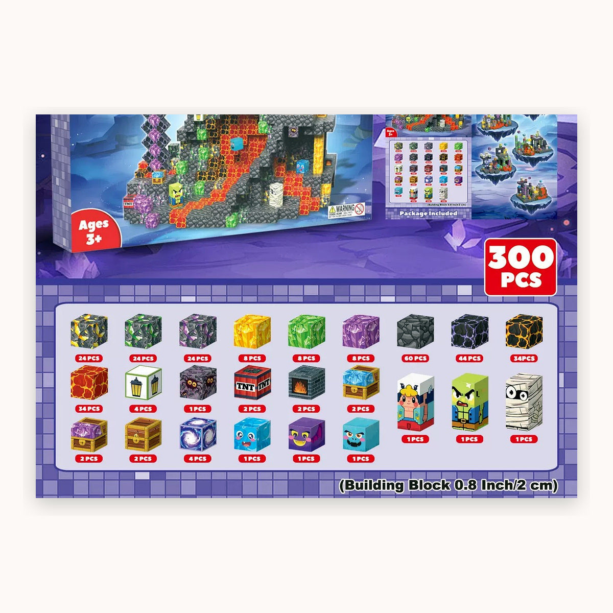 ZH-030 view 4 - 300 PCS STEM Educational Magnetic Building Blocks - Grand Crystal City
