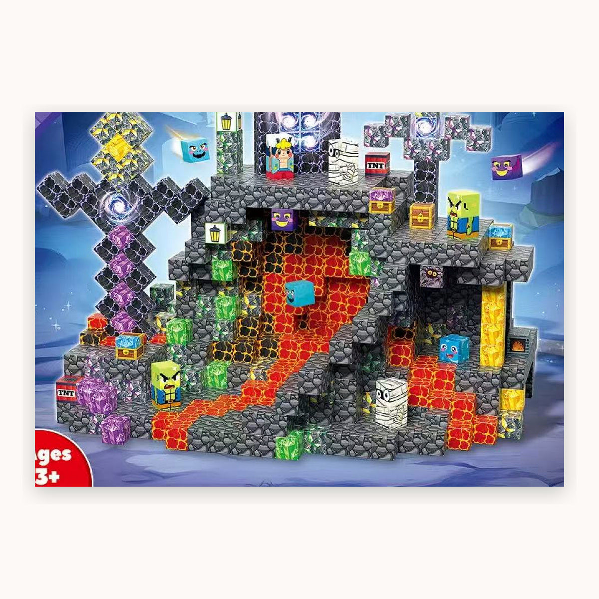 ZH-029 view 4 - 200 PCS STEM Educational Magnetic Building Blocks - Crystal City
