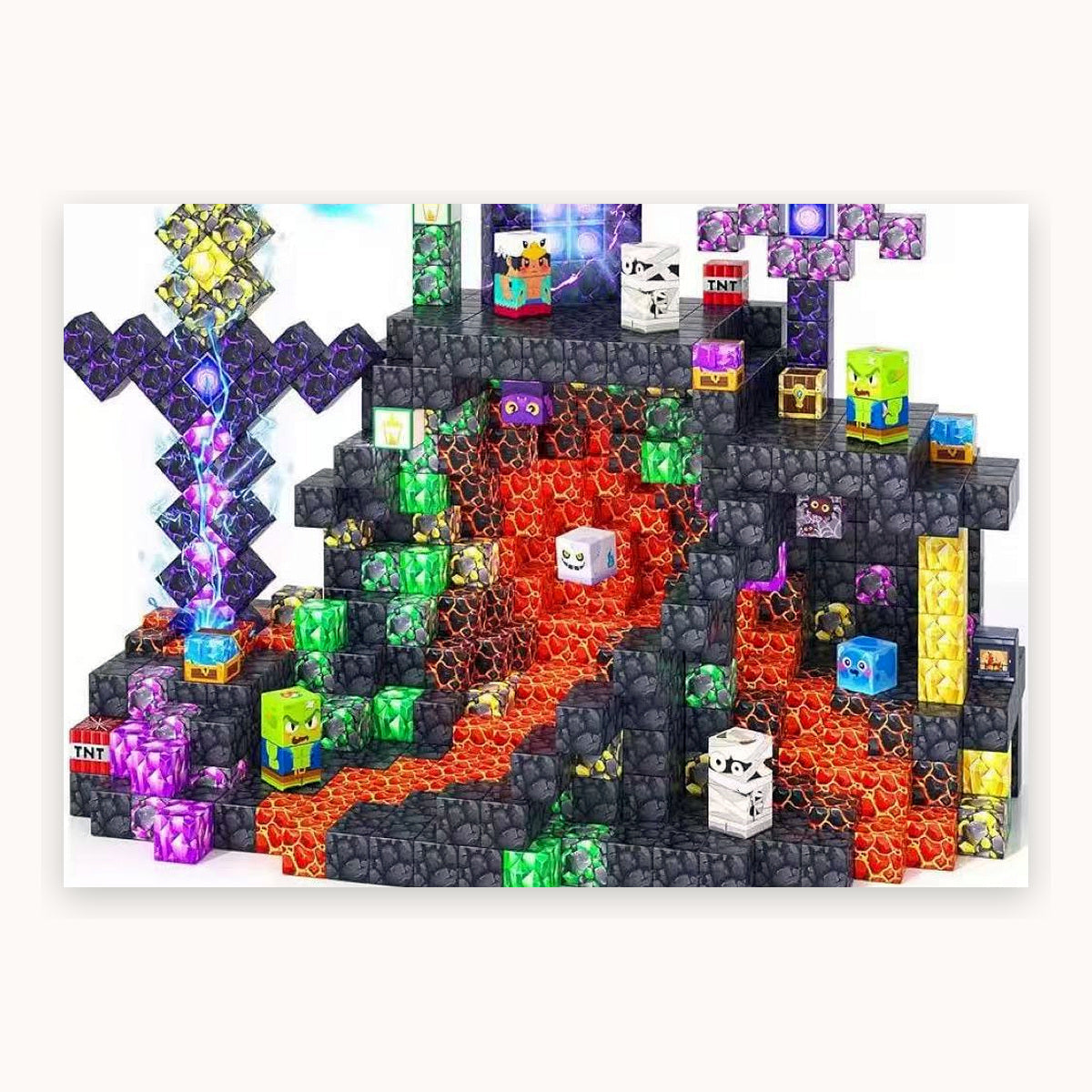 ZH-028 view 4 - 100 PCS STEM Educational Magnetic Building Blocks - Crystal City