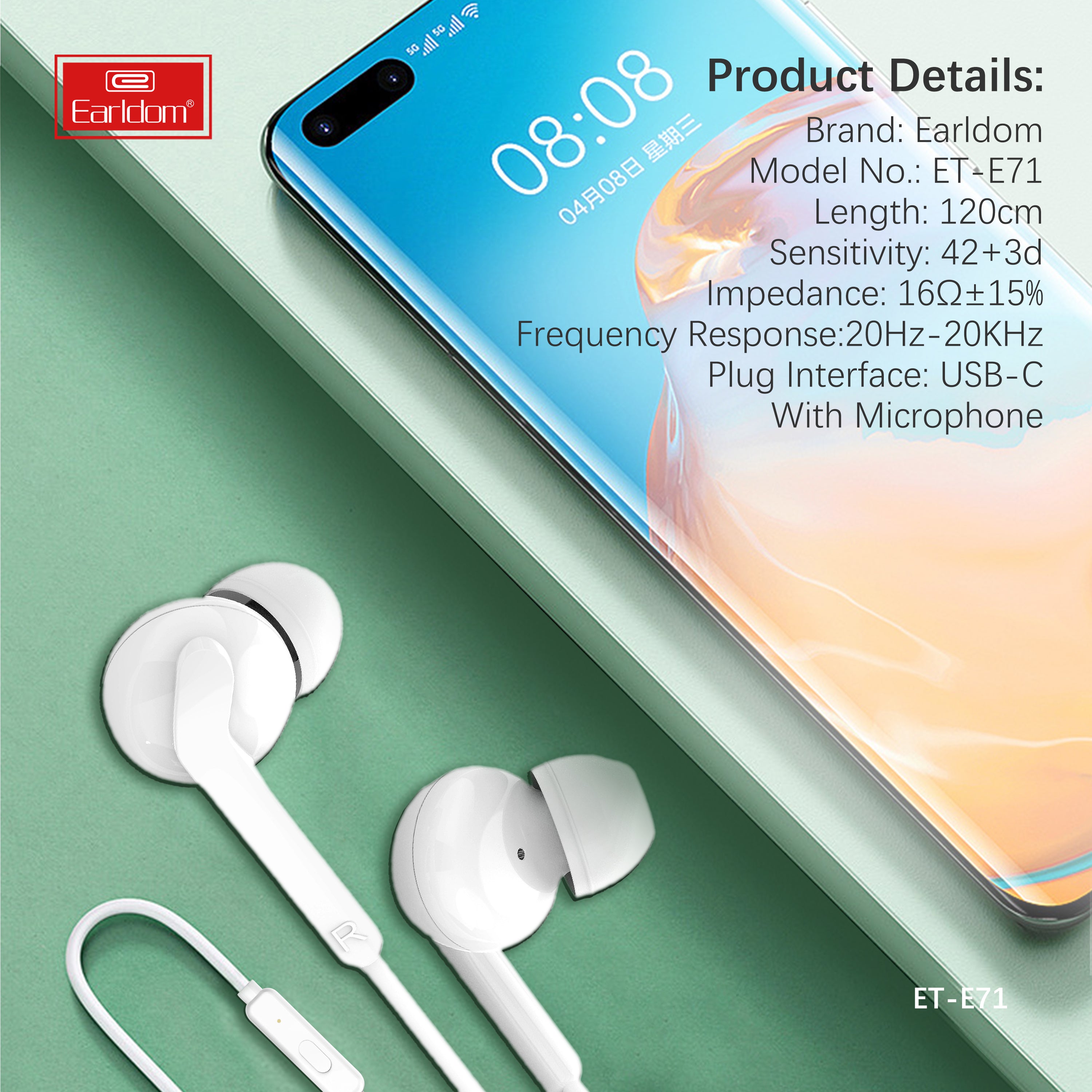 ET-E71 type C earphone