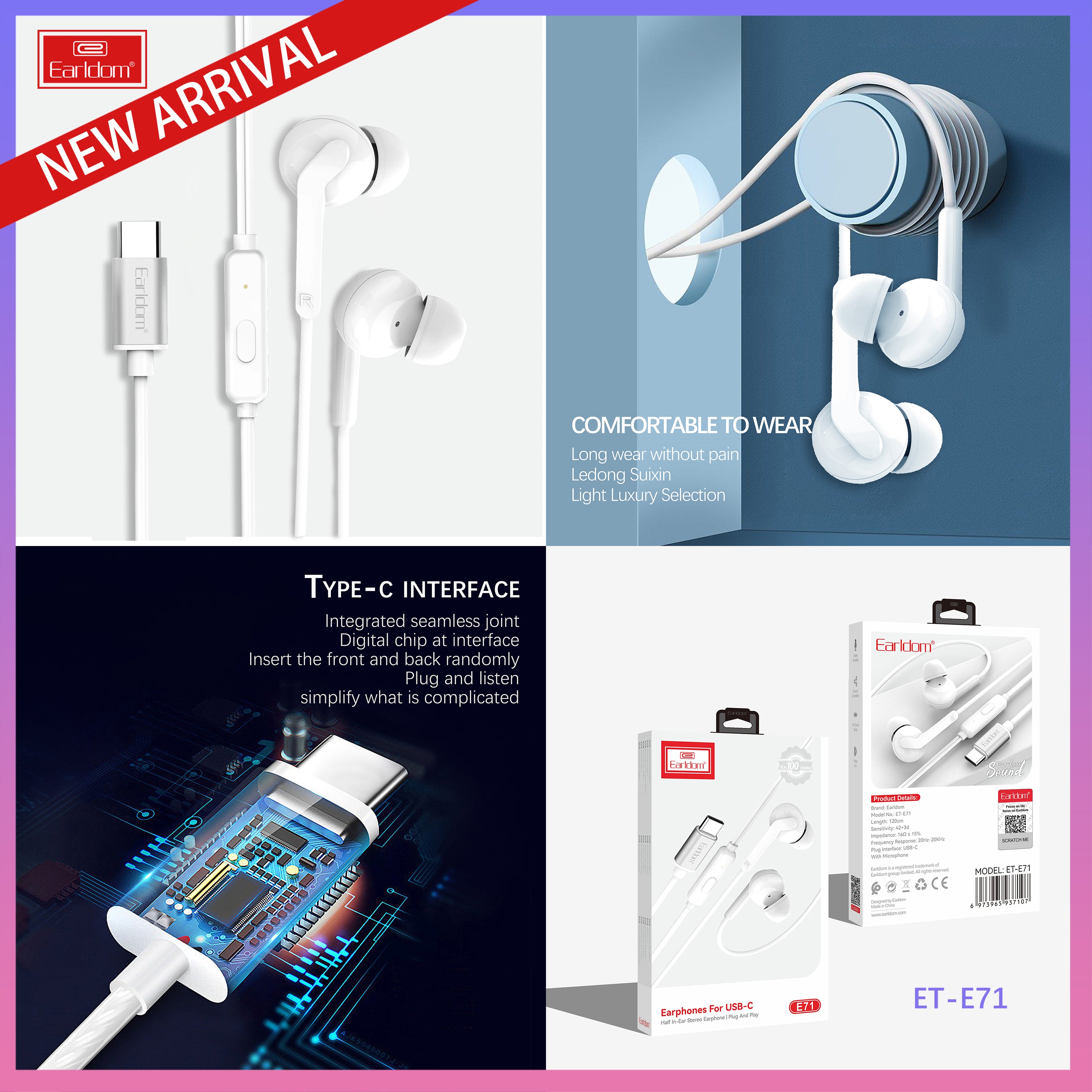 ET-E71 type C earphone