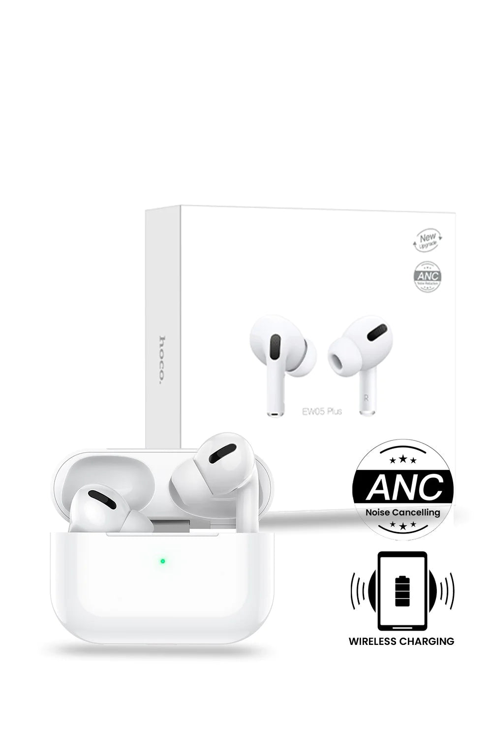 Hoco EW05 Plus Active Noise Cancelling Wireless Earphones - White