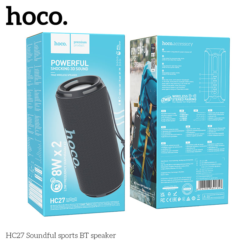 Hoco Bluetooth 5.3 Portable Wireless Speaker Vocal HC27