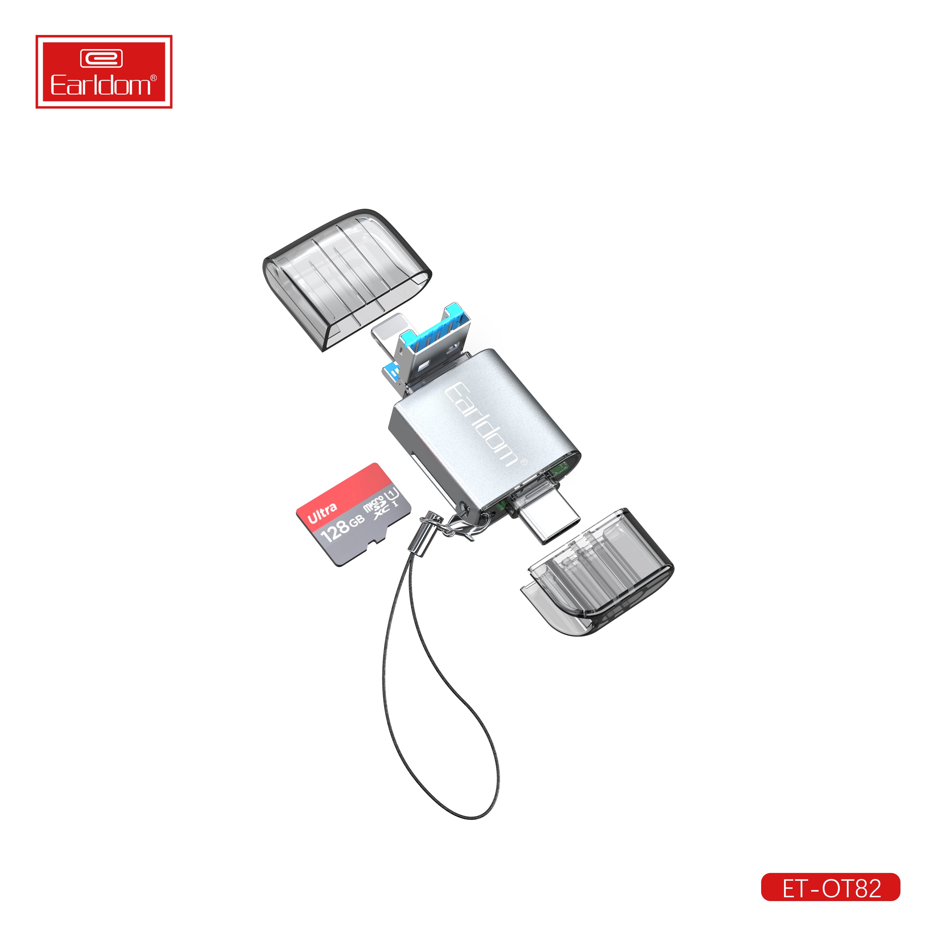 type c lighting to micro sd card to mobile phone