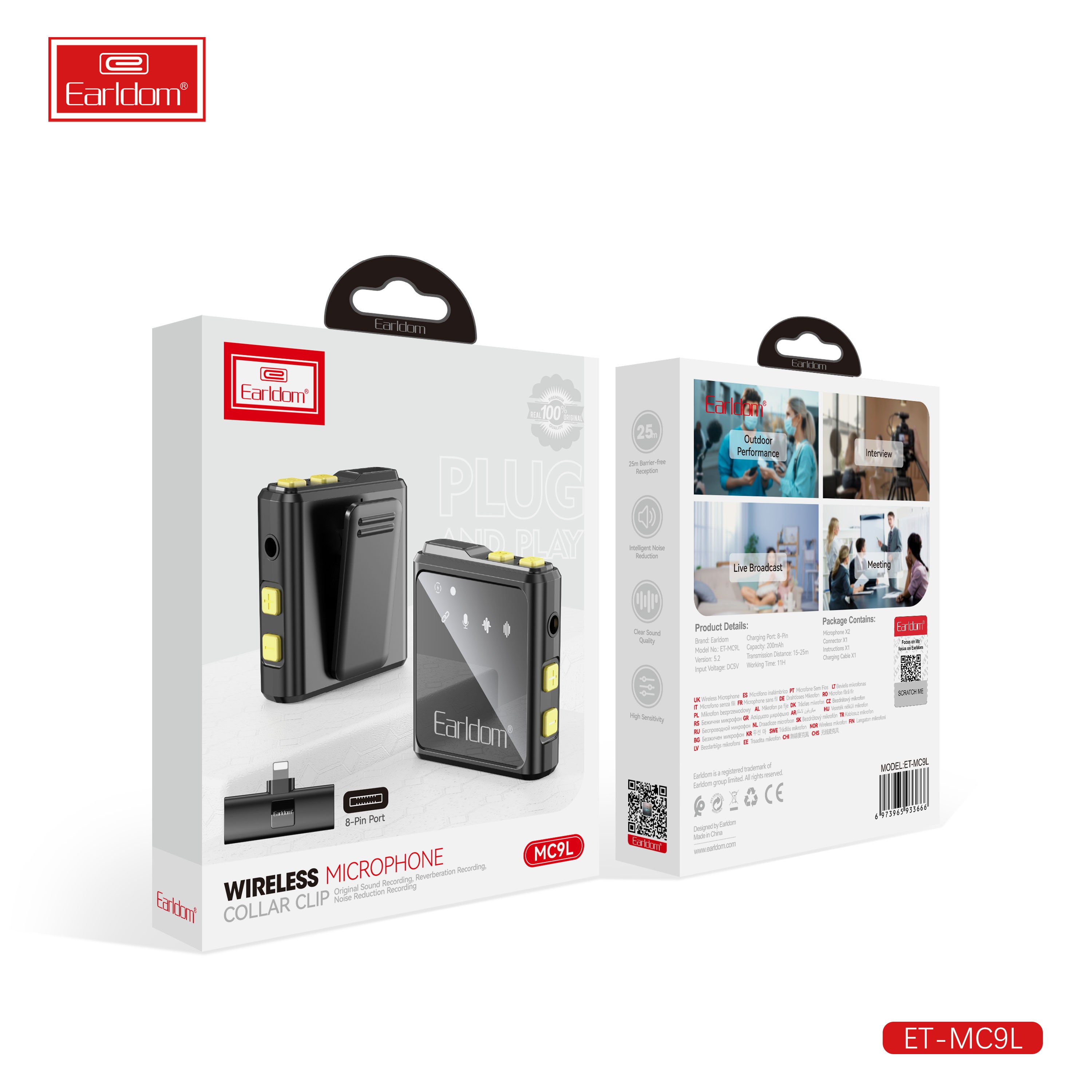 Wireless Microphone for Iphone lighting connection ET-MC9L