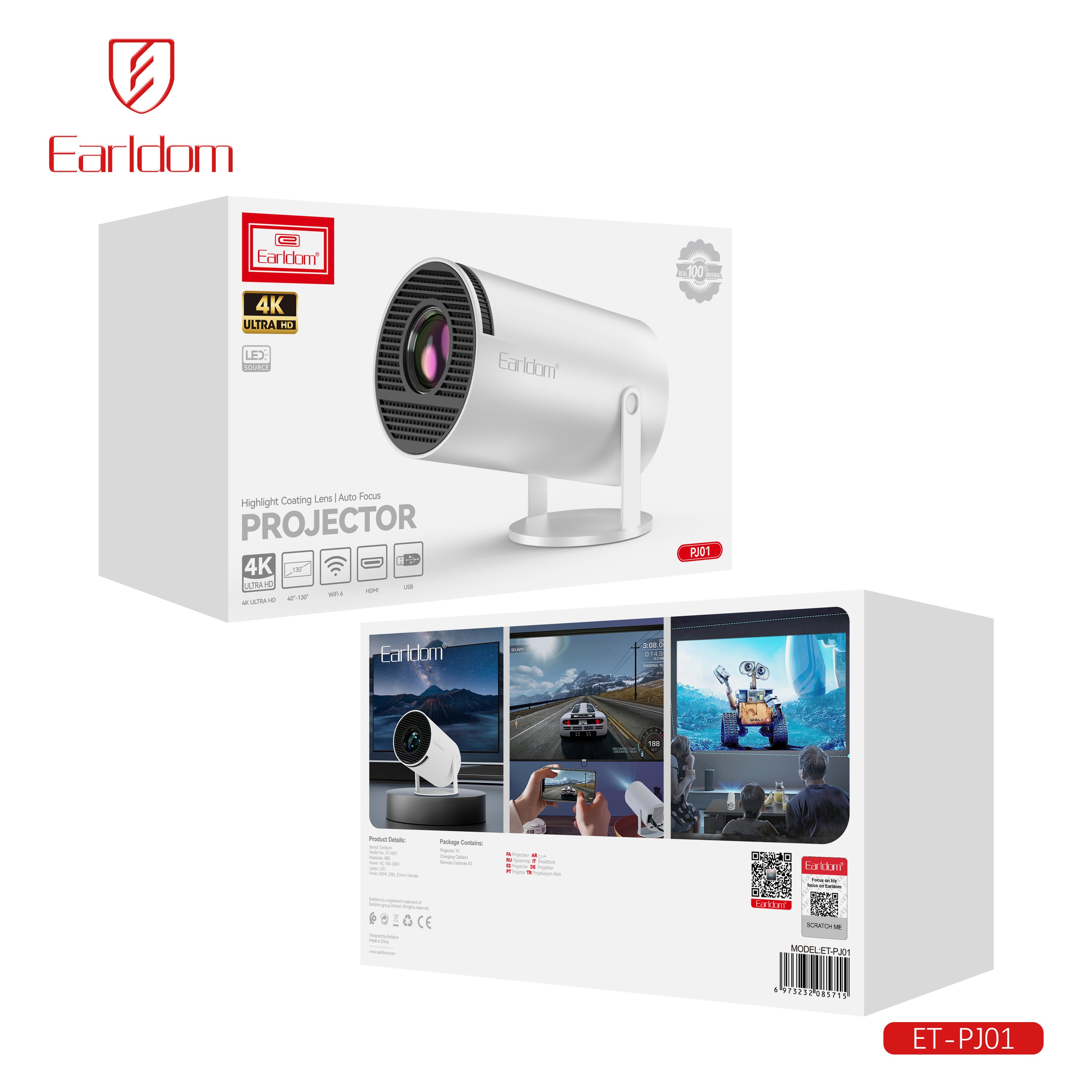 ET-PJ01  4K Hdmi Pojector