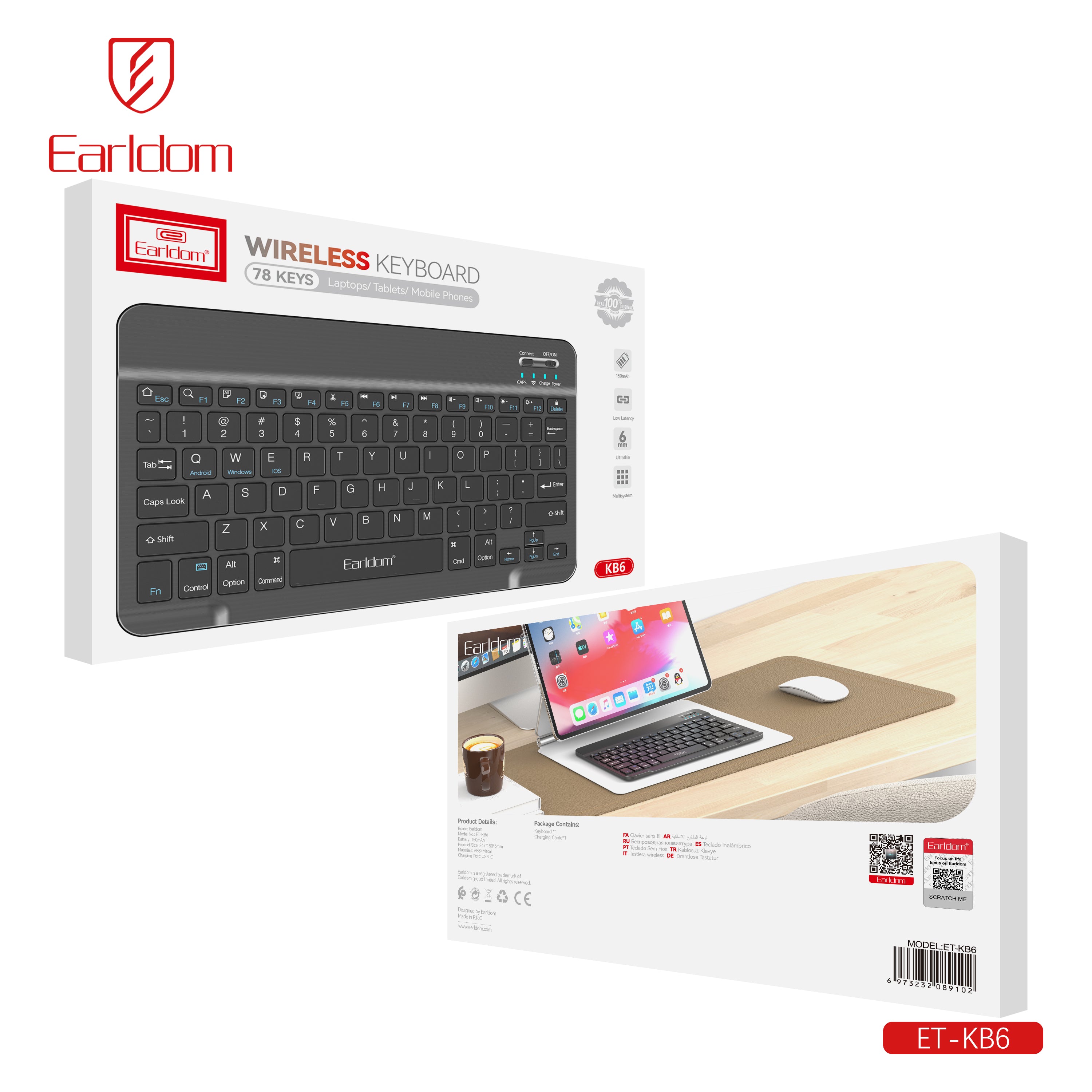 Bluetooth Keyboard ipad ET-KB6