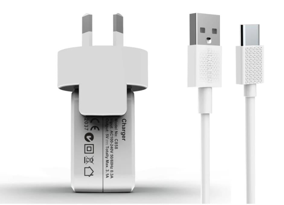 Kingleen Charger 3.1 A Dual Usb +Type C Cable