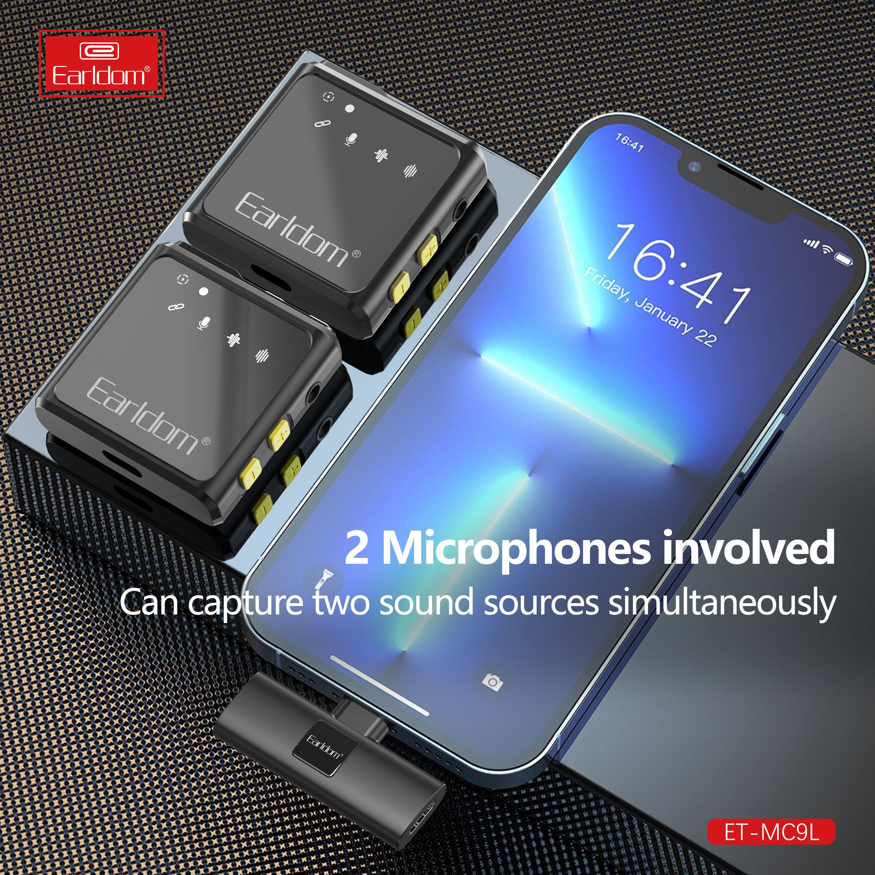 Wireless Microphone for Iphone lighting connection ET-MC9L