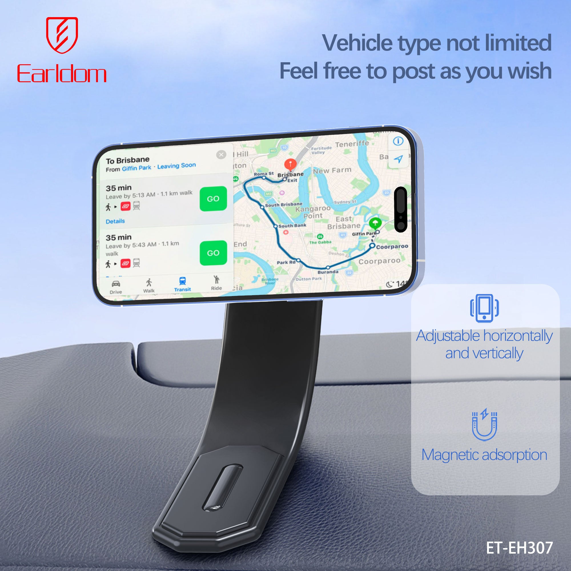 Dashboard behind the vehicle screen Magnet holder