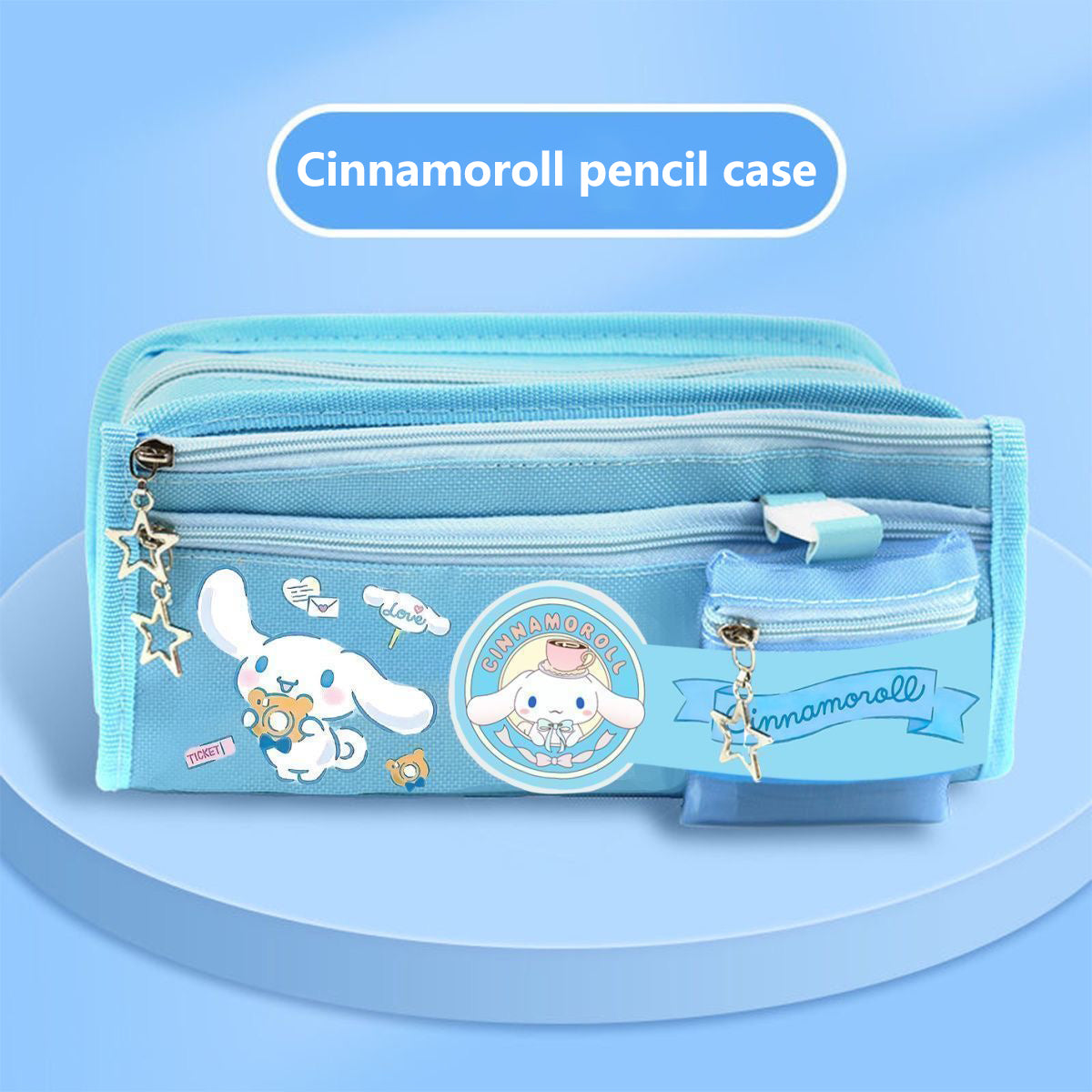 Sanrio Pencil Case Kawaii Kuromi Cinnamoroll Melody School Pencils Bag Large Capacity Pen Case Supplies Stationery Cosmetic Bags