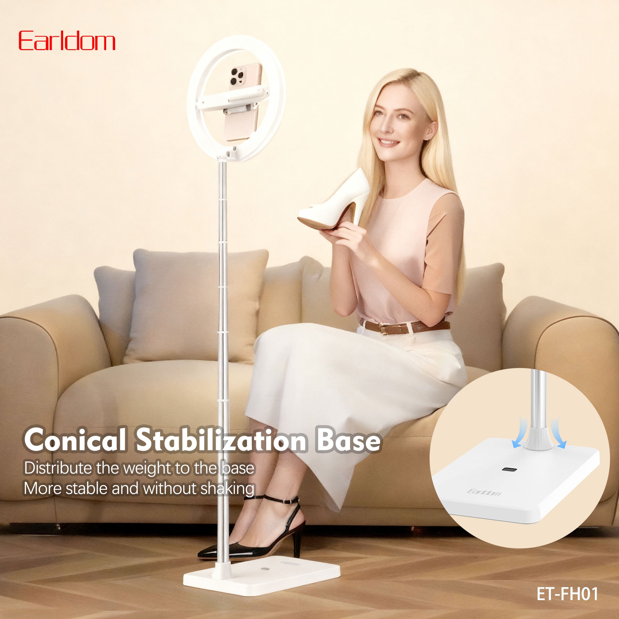 Rechargeable ring light  Live streaming stand
