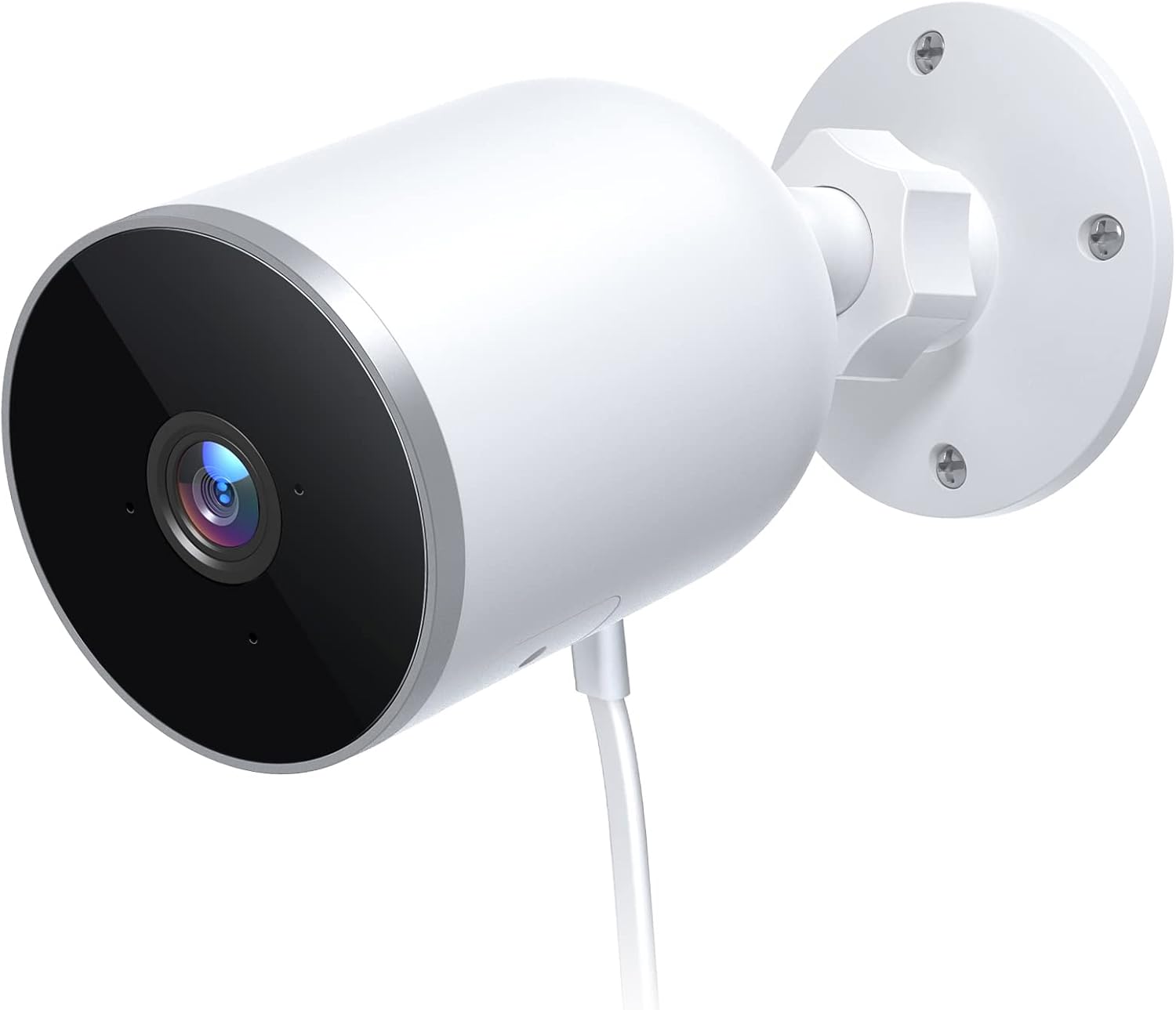 Security Camera Outdoor, 1080p HD Video, IP66 Waterproof WiFi White CCTV Camera, Clear Night Vision, Two Way Audio, Infrared Motion Detection Sensor, Work with Alexa Guarantee of Safety