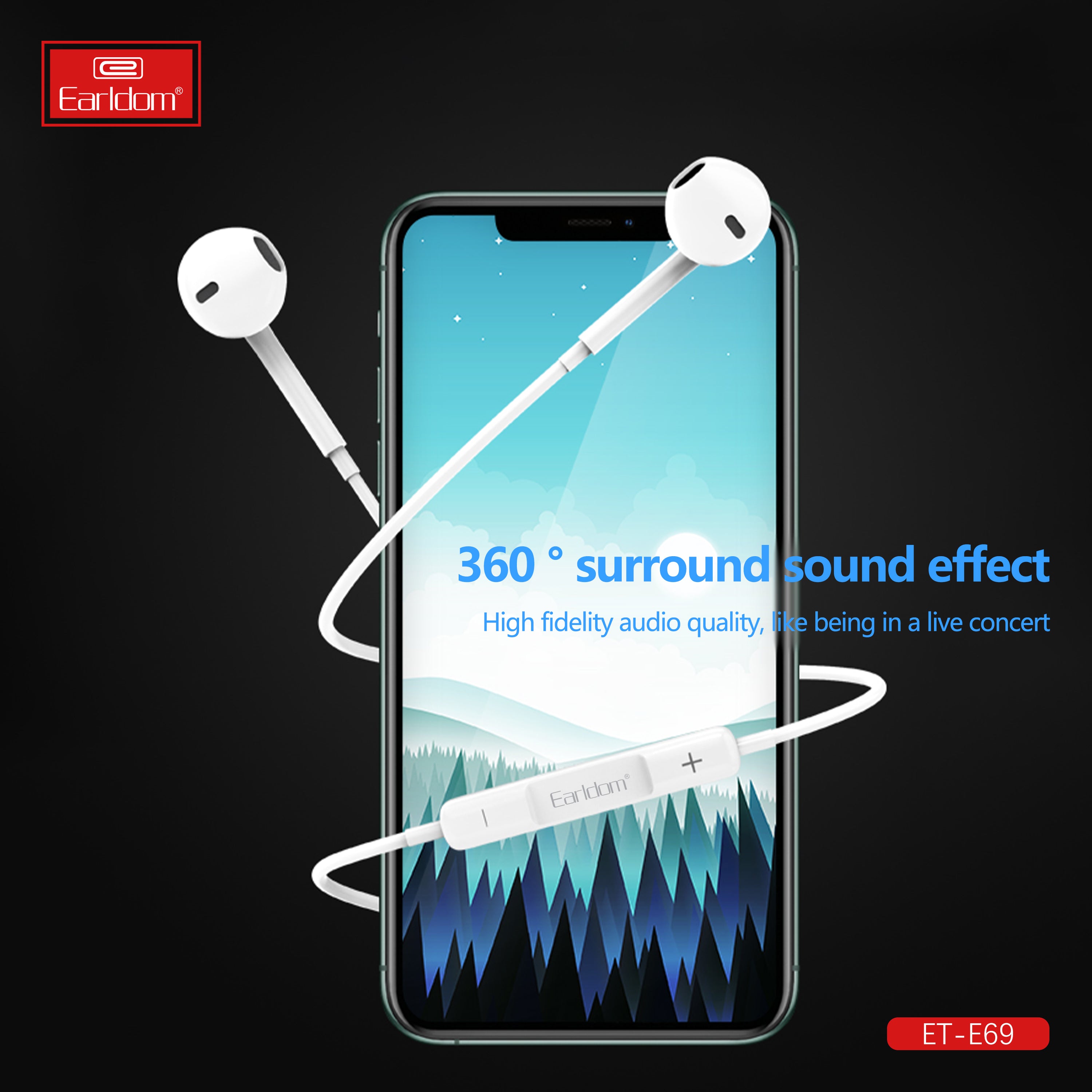 E69 Lighting Earphone Plug And USE