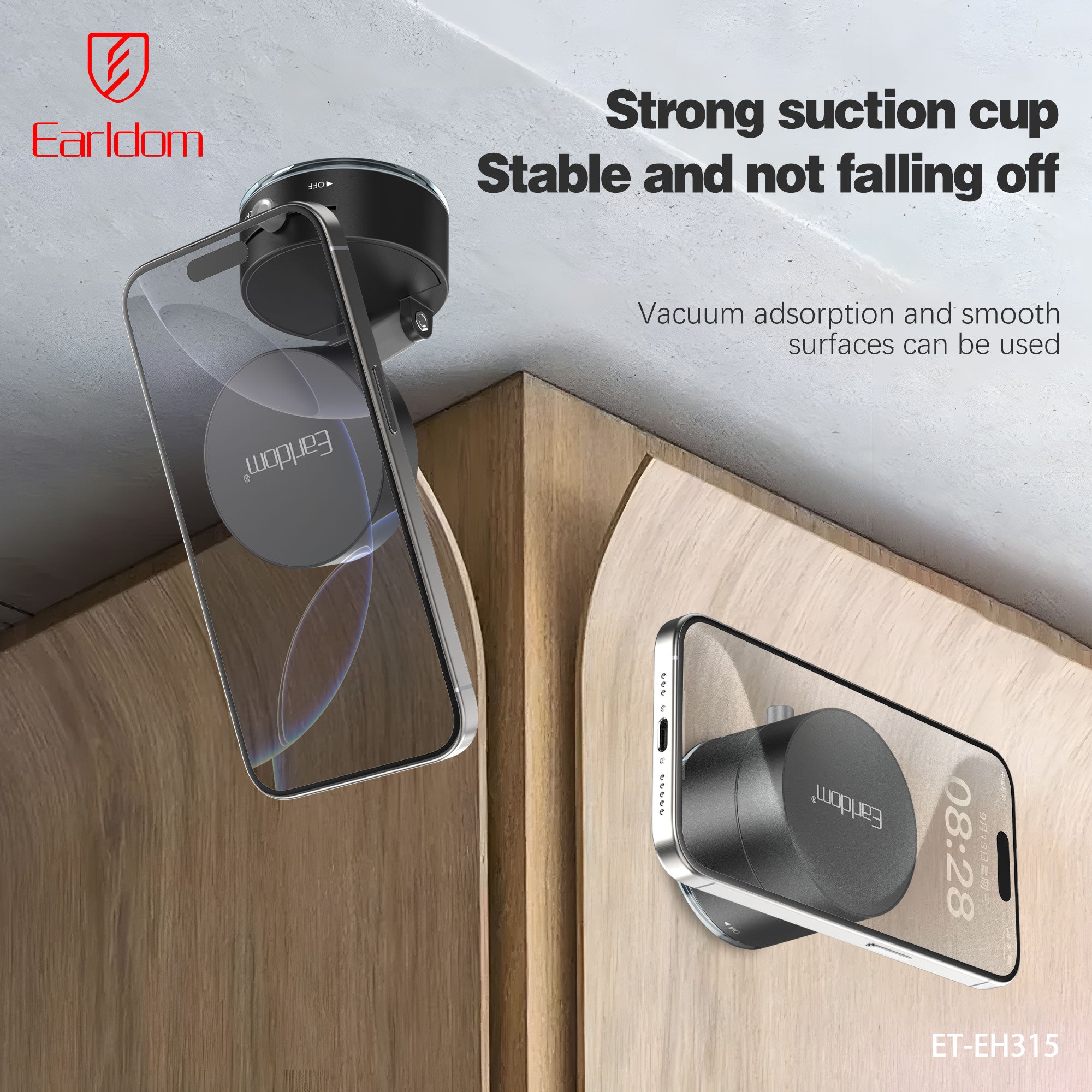 Earldom Magnetic Suction Cup Mobile Phone Stand