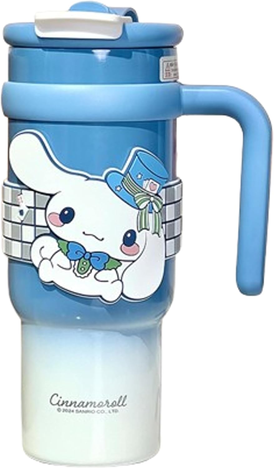 Cinnamoroll in Hat Stainless Steel Insulated Tumbler with Lid, Straw & Handle 900ml