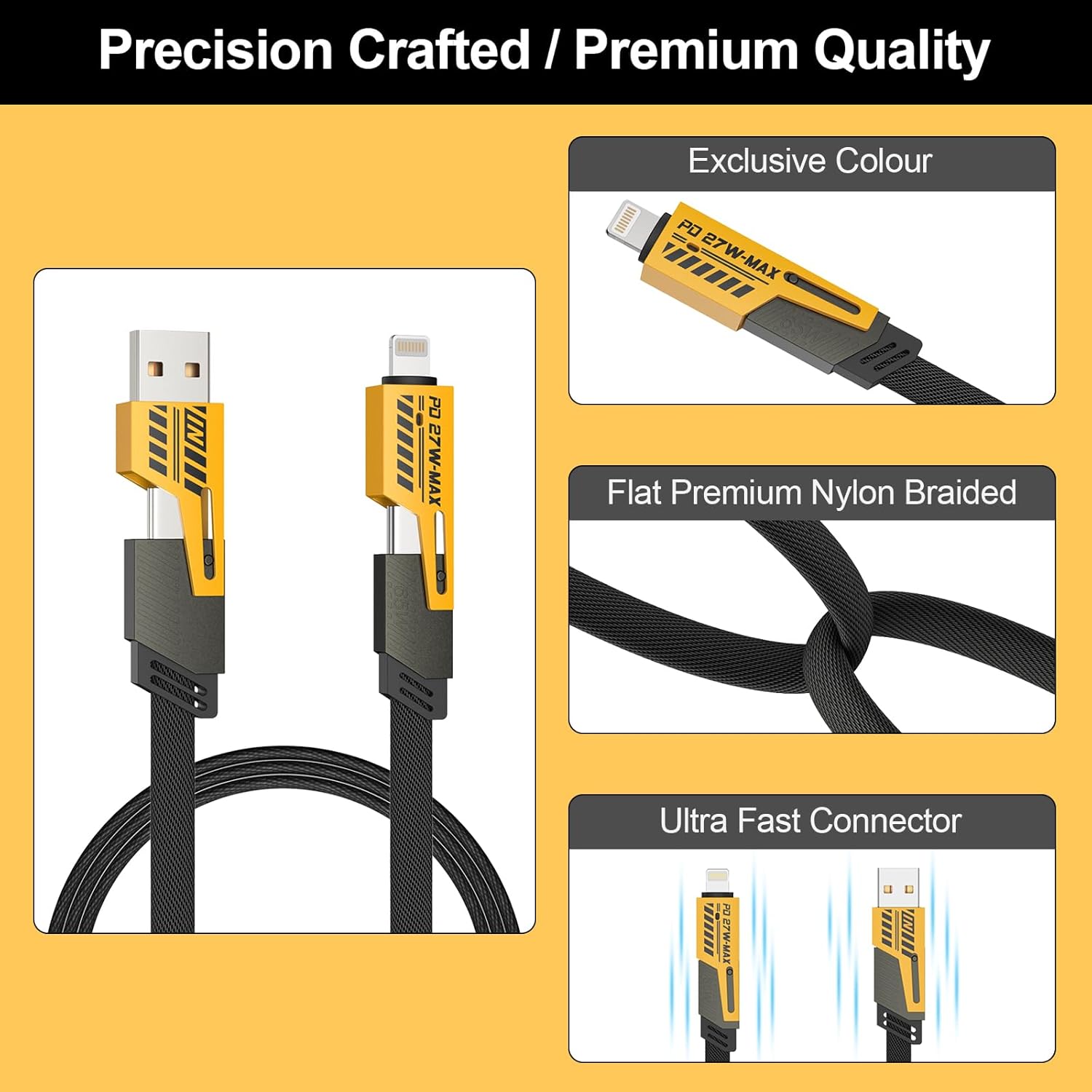4 in 1 USB C to Lightning Cable