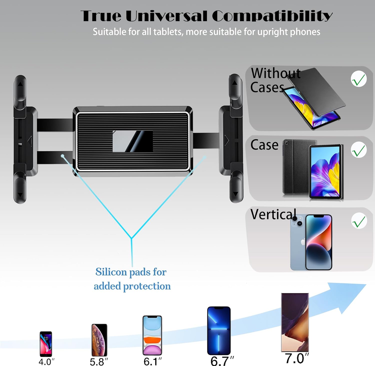 iPad & Tablet Mount for Truck - Heavy Duty,Dashboard Windshield Phone Holder 16.9 inch Long Arm,Super Suction Cup Compatible with Pickup Truck,Commercial Truck and All Tablet & iPad
