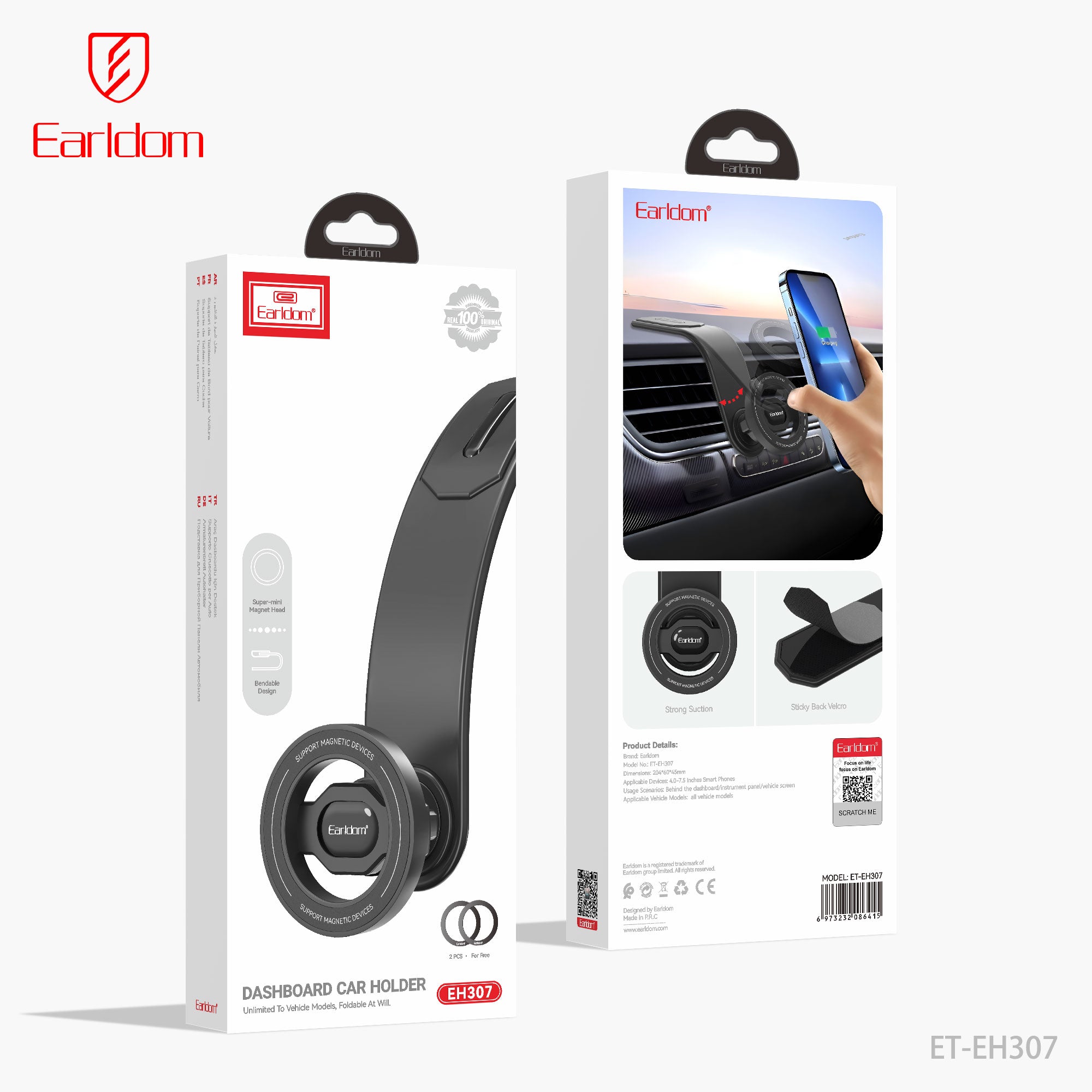 Dashboard behind the vehicle screen Magnet holder