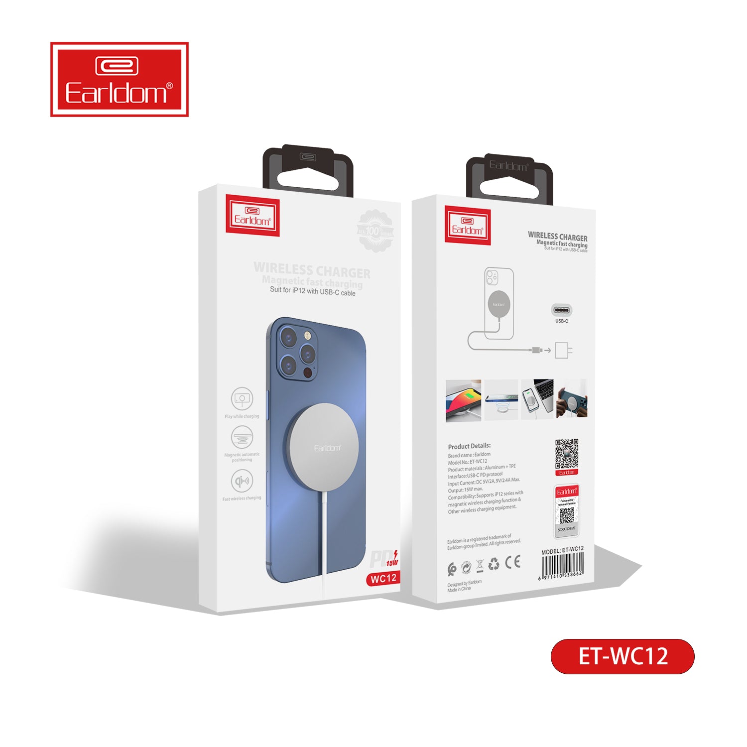 ET-WC12 wireless charger for iphone