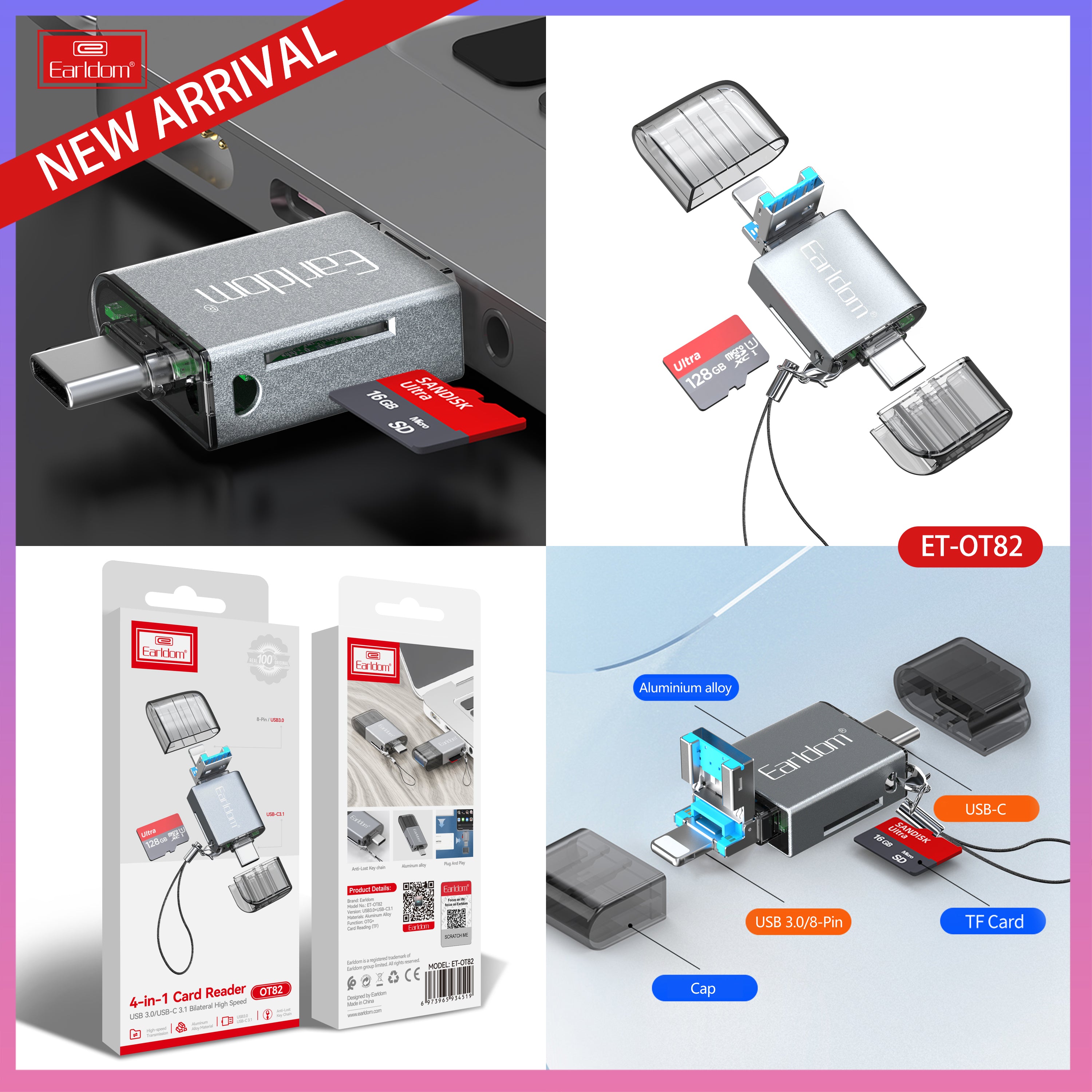 type c lighting to micro sd card to mobile phone
