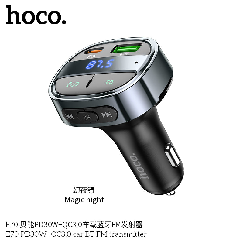 HD_SYNC:E70 PD30W+QC3.0 car BT FM transmitter