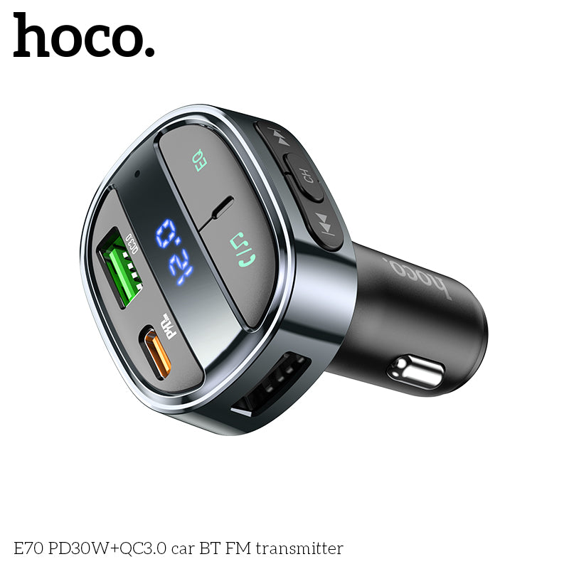 HD_SYNC:E70 PD30W+QC3.0 car BT FM transmitter