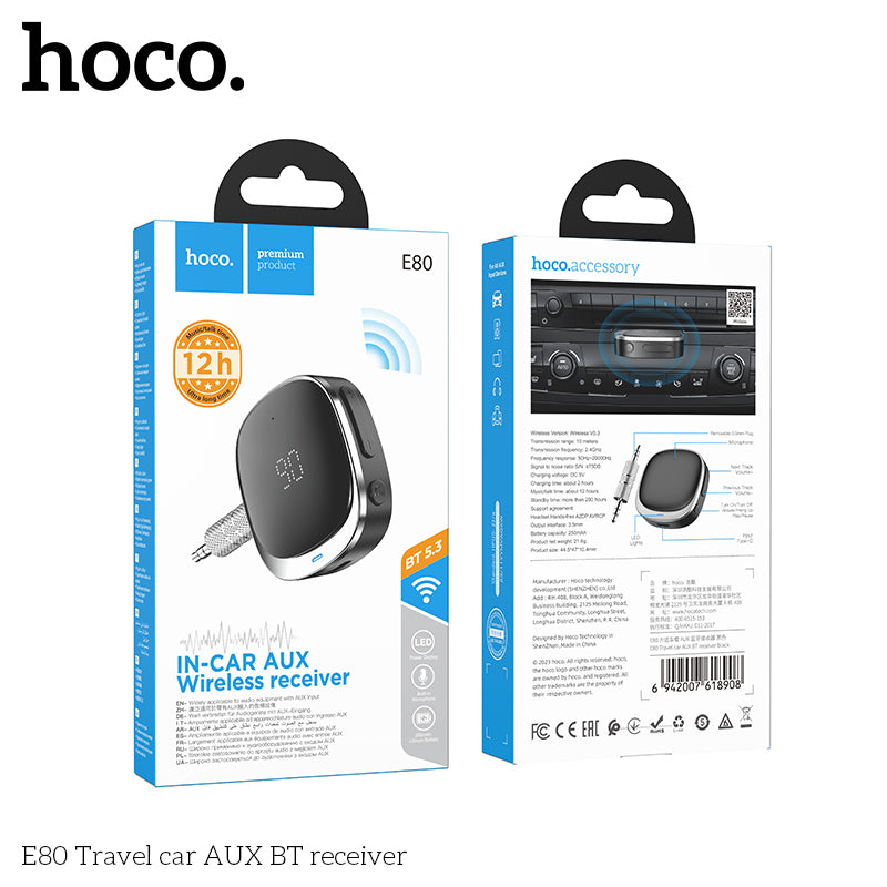 HD_SYNC:E80 Travel car AUX BT receiver