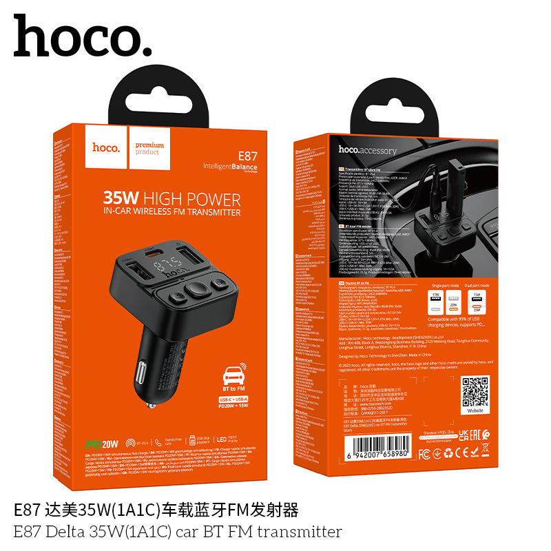 HD_SYNC:E87 Delta 35W(1A1C) car BT FM transmitter