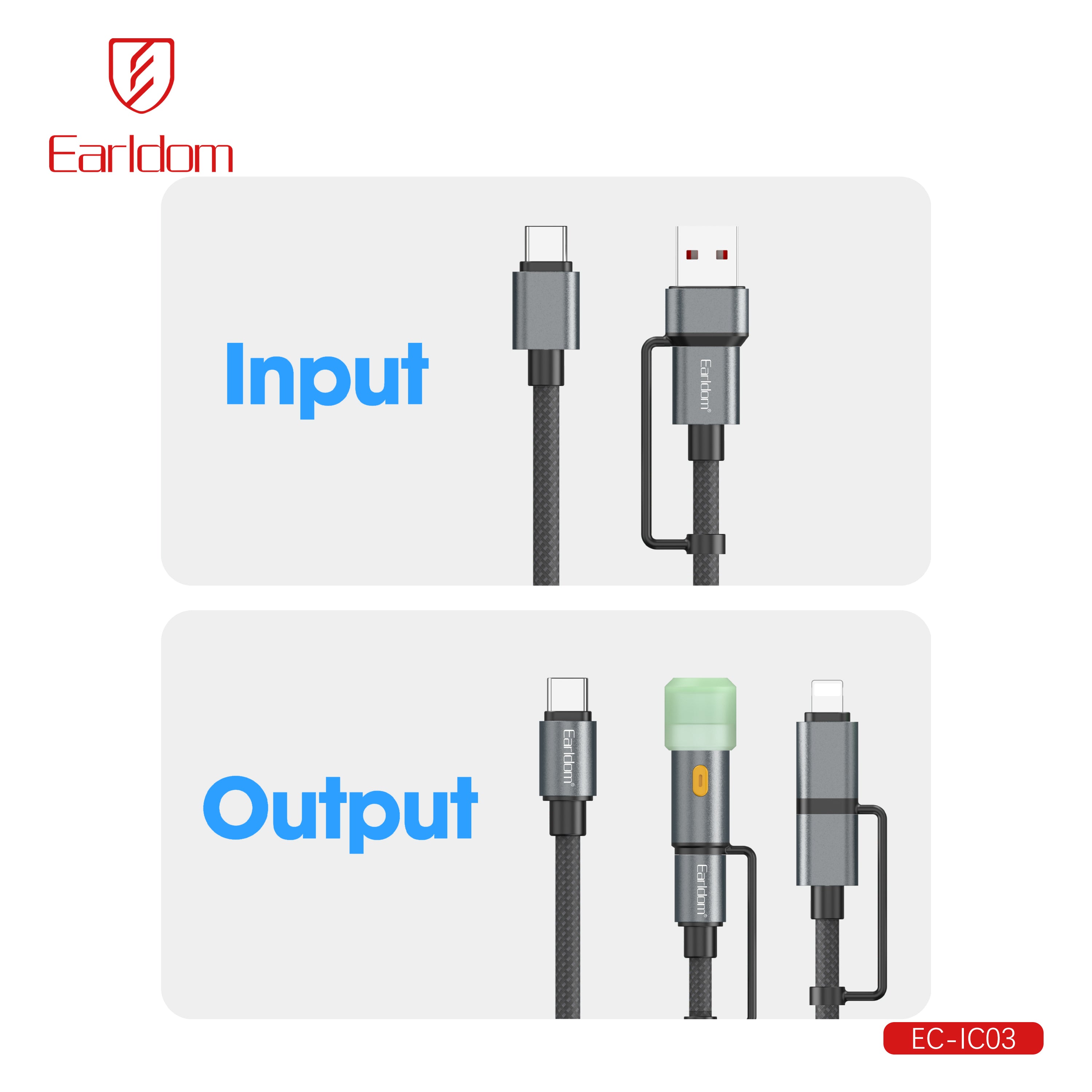 Earldom EC-IC03 1.2 METER Charging Cable 60W - Black – TEQ PTY LTD