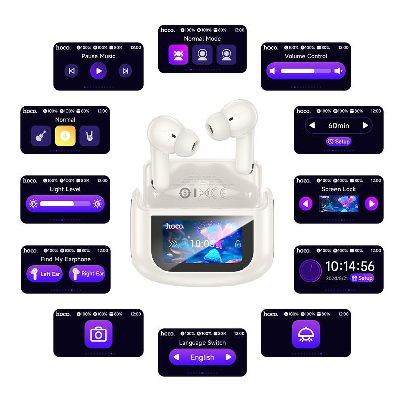 hoco ANC+ENC Noise Reduction Touchscreen  Earphone (Black)