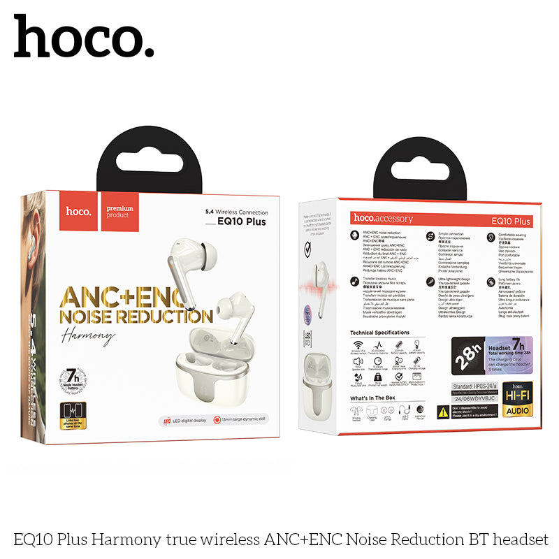 HD_SYNC:EQ10 Plus Harmony true wireless ANC+ENC Noise Reduction BT headset