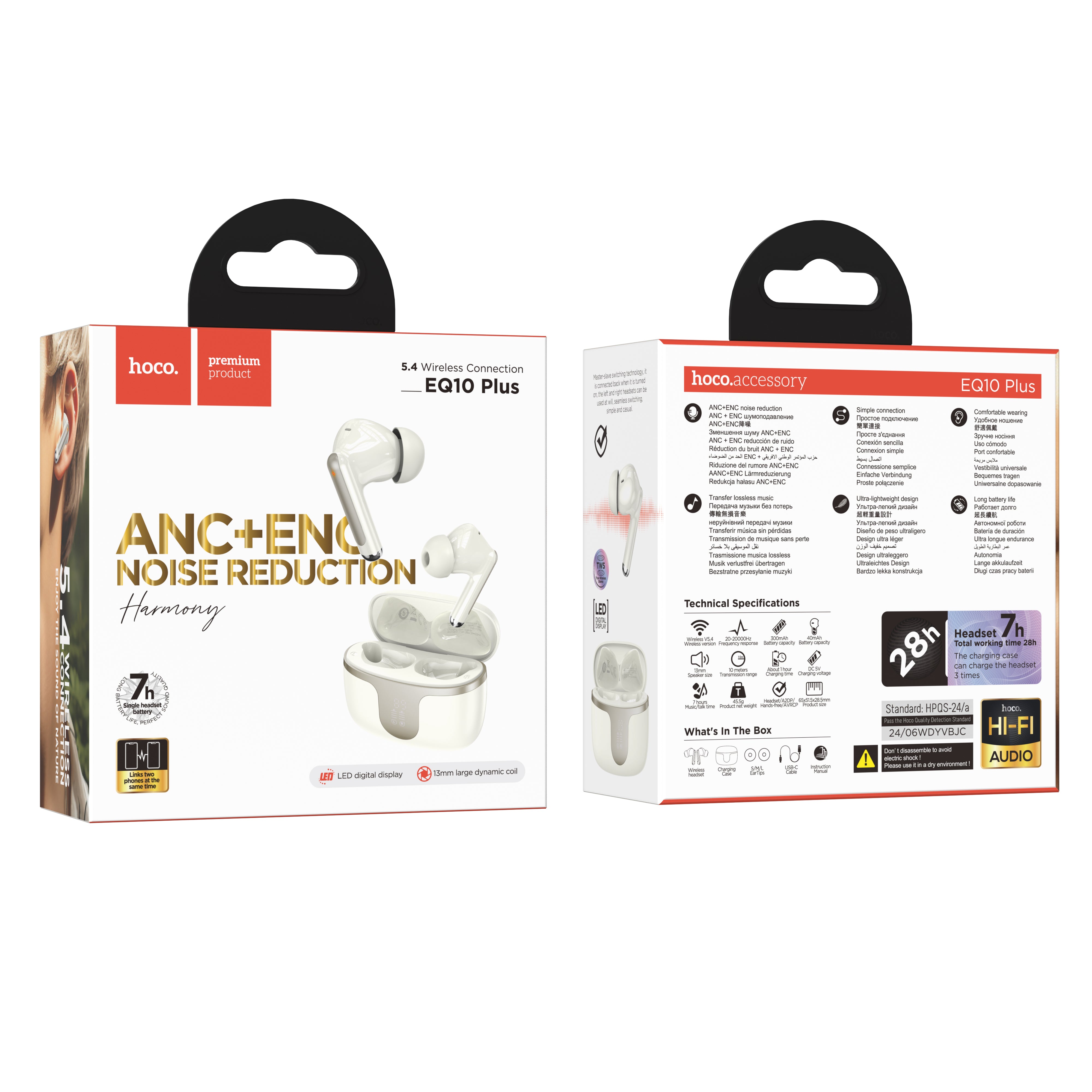 HD_SYNC:EQ10 Plus Harmony true wireless ANC+ENC Noise Reduction BT headset