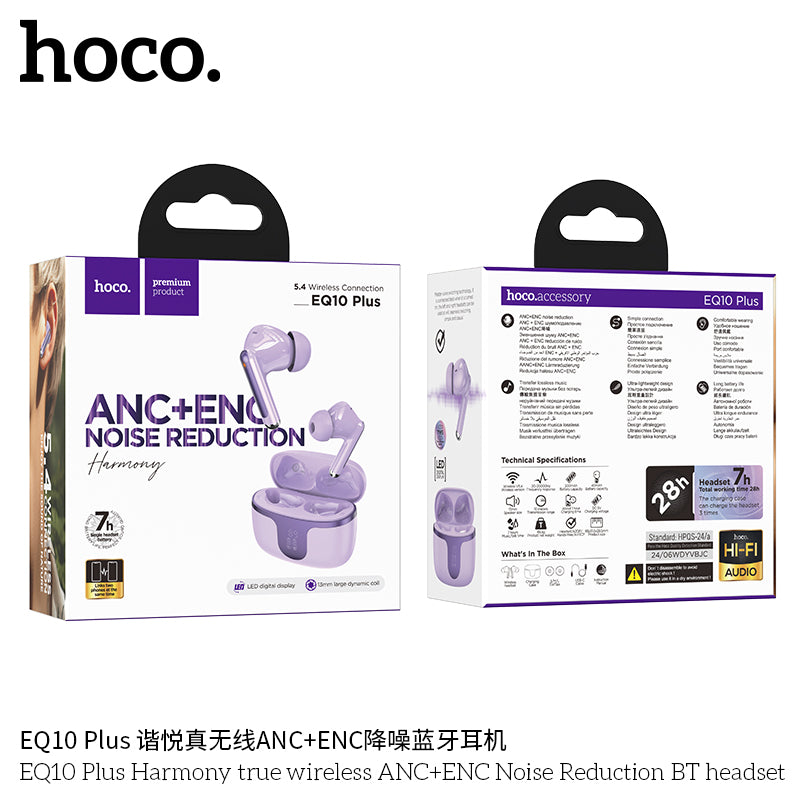 HD_SYNC:EQ10 Plus Harmony true wireless ANC+ENC Noise Reduction BT headset
