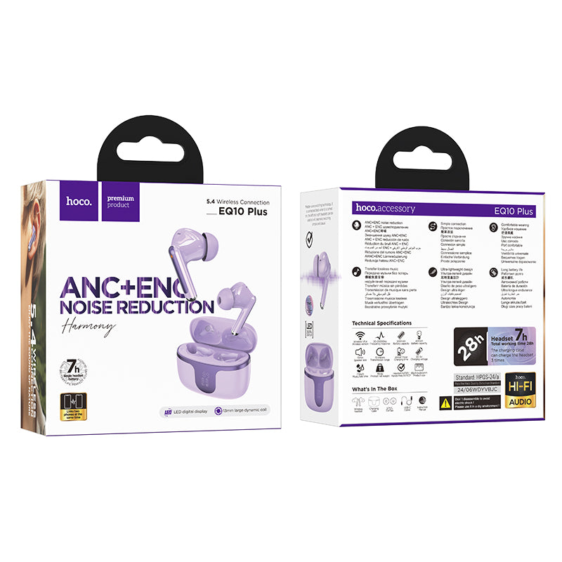 HD_SYNC:EQ10 Plus Harmony true wireless ANC+ENC Noise Reduction BT headset