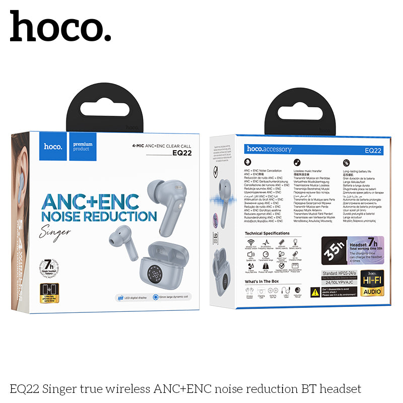 HD_SYNC:EQ22 Singer true wireless ANC+ENC noise reduction BT headset