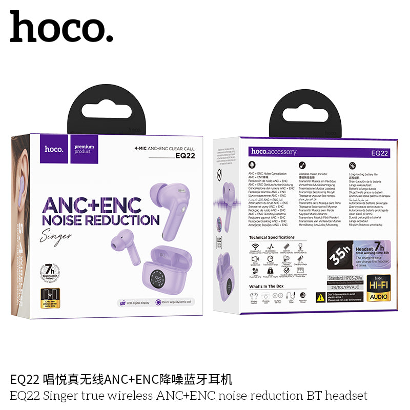 HD_SYNC:EQ22 Singer true wireless ANC+ENC noise reduction BT headset