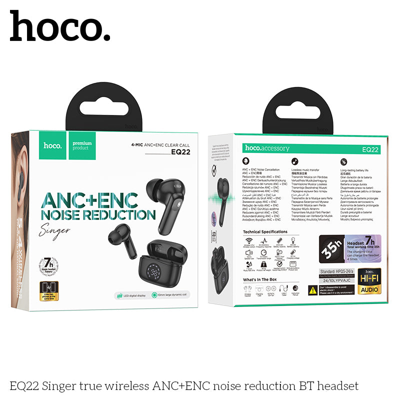 HD_SYNC:EQ22 Singer true wireless ANC+ENC noise reduction BT headset