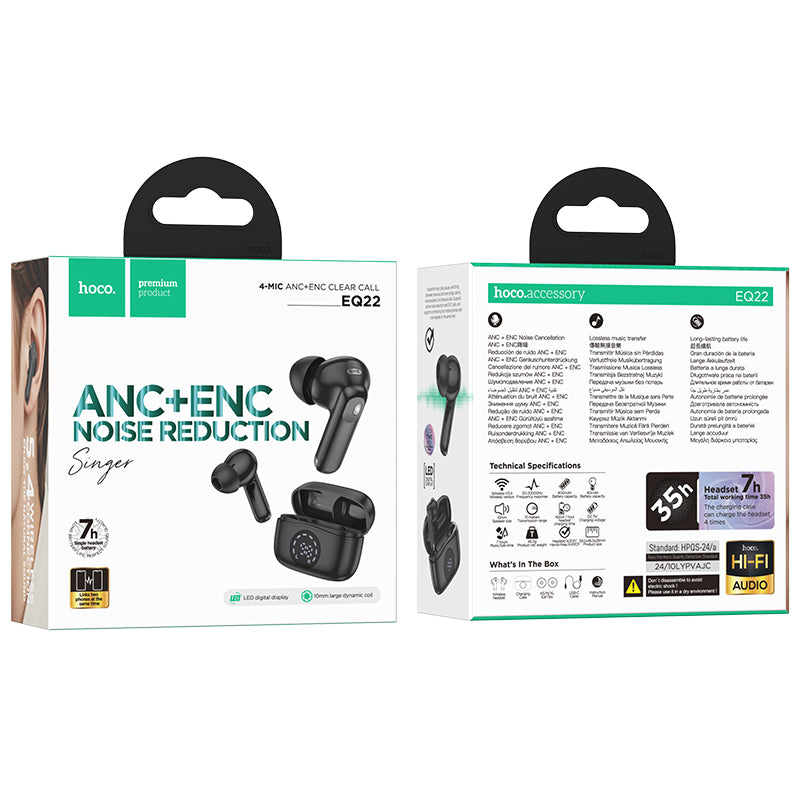 HD_SYNC:EQ22 Singer true wireless ANC+ENC noise reduction BT headset