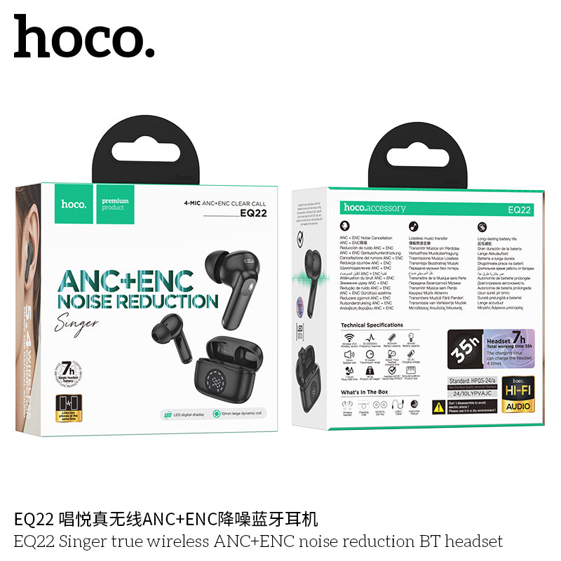 HD_SYNC:EQ22 Singer true wireless ANC+ENC noise reduction BT headset
