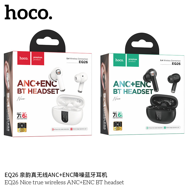 Hoco EQ26 Nice true wireless ANC+ENC BT headset