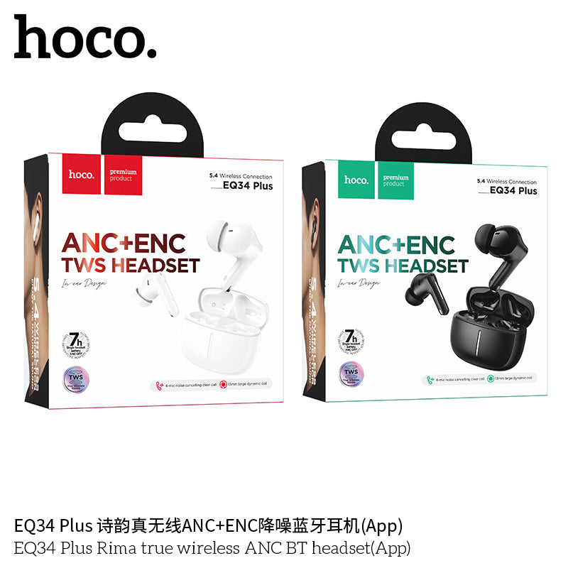 Hoco EQ34 Plus Rima true wireless ANC BT headset(App)