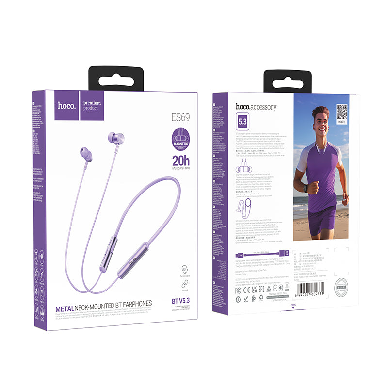 HD_SYNC:ES69 Platinum neck-mounted BT earphones