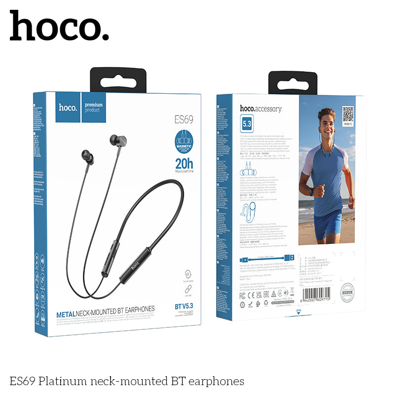 HD_SYNC:ES69 Platinum neck-mounted BT earphones
