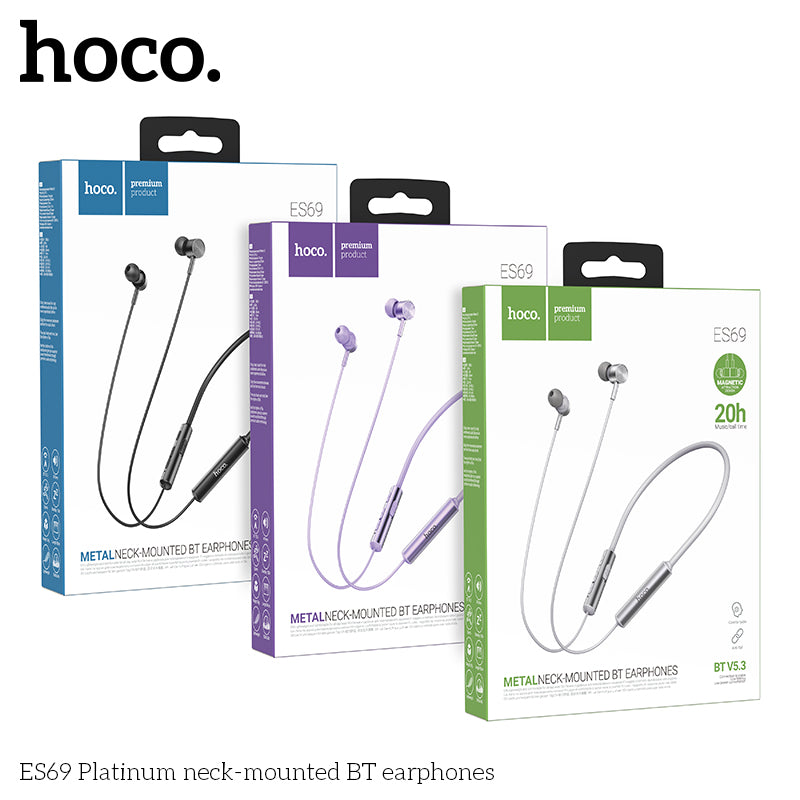 HD_SYNC:ES69 Platinum neck-mounted BT earphones